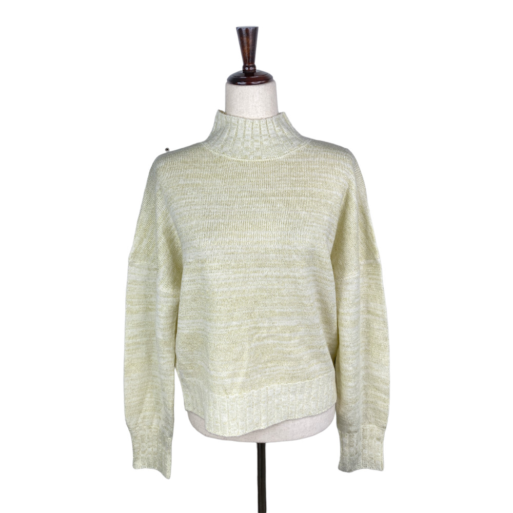 NWT NSR Metallic Mock Neck Sweater Large